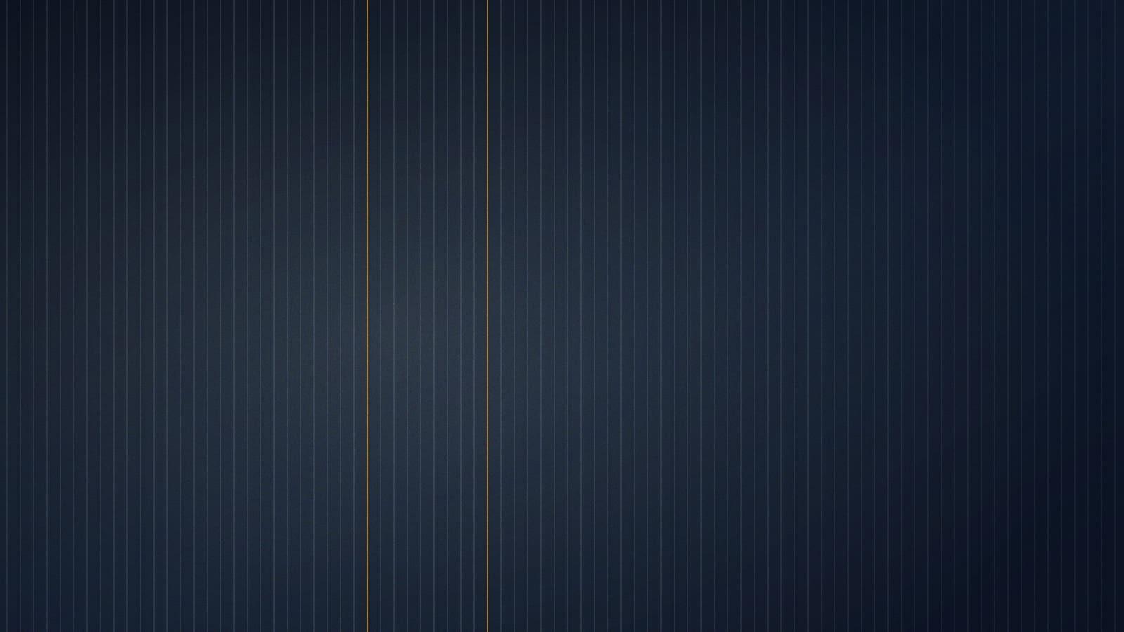 A fine vertical line rhythm on dark blue, two amber lines standing out of the sequence